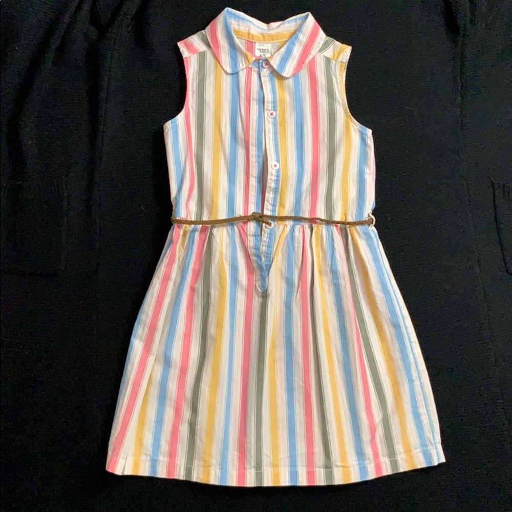 (3 for $30) Carters kid 4/5 collared dress w/ belt